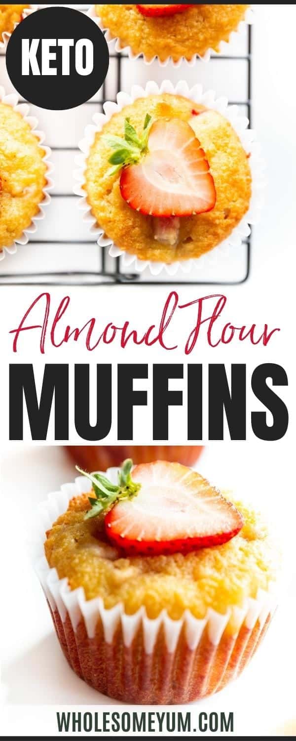 Almond flour muffins recipe pin.