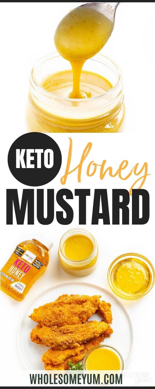 Keto honey mustard recipe pin.