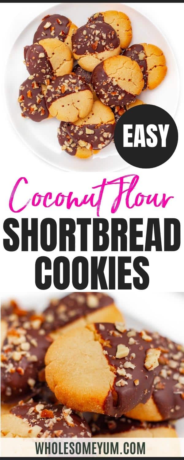 Coconut flour cookie recipe pin.