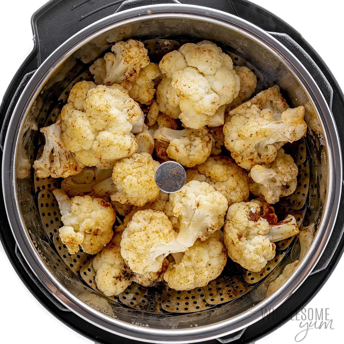 Cooked cauliflower in Instant Pot.
