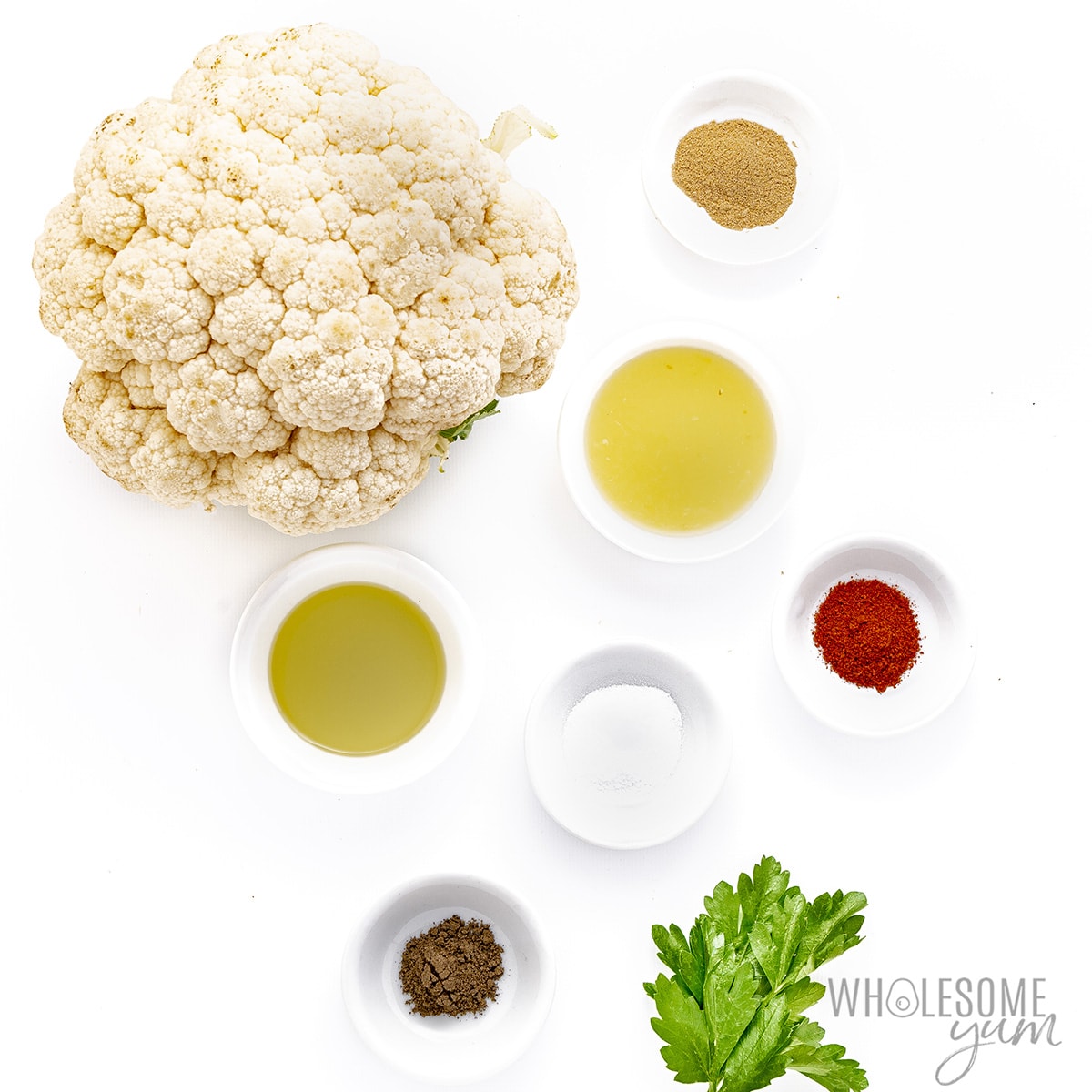 Instant Pot cauliflower ingredients.