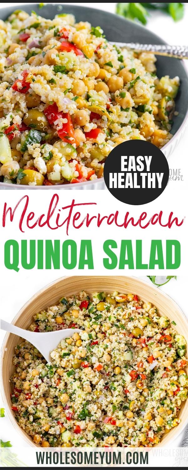 Quinoa salad recipe pin.