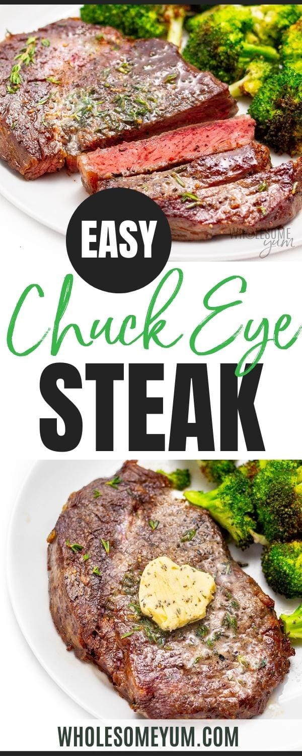Chuck Steak recipe pin.