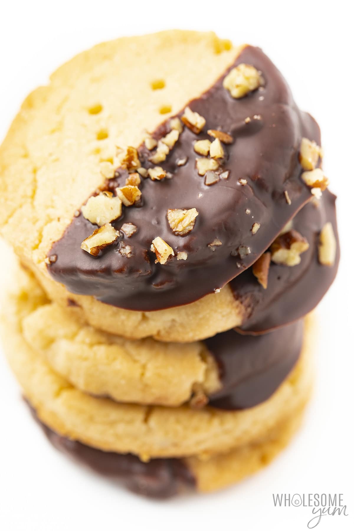 low carb almond flour cookies with chocolate and nuts