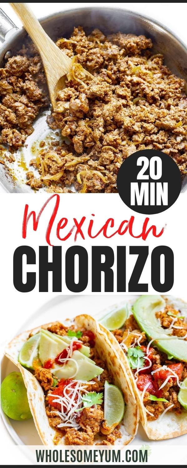 Mexican chorizo recipe pin.