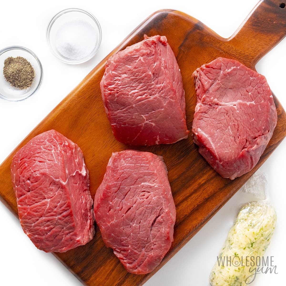 Ingredients for steak in the air fryer.