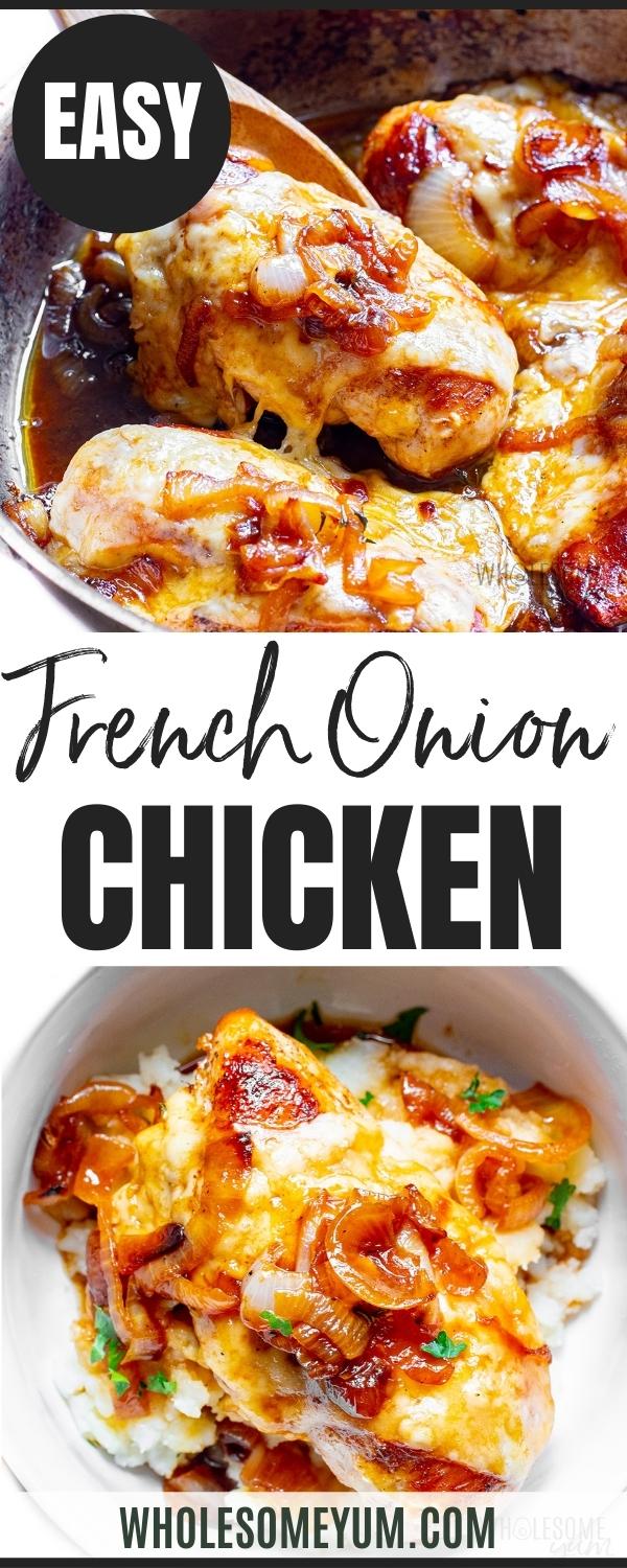 French Onion Chicken recipe pin.