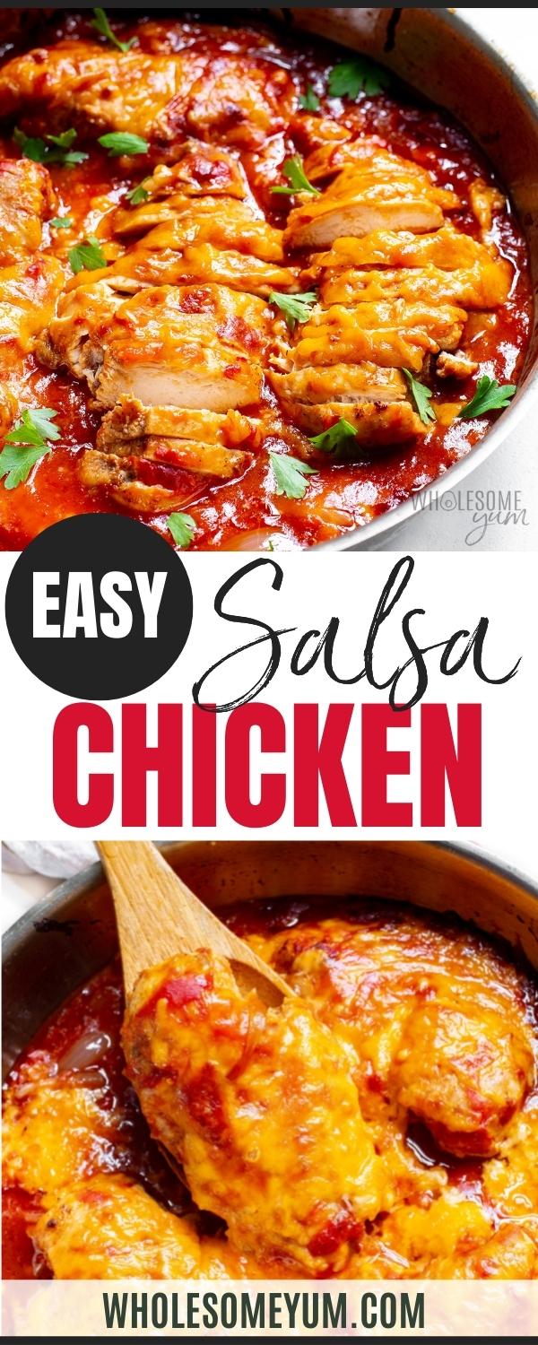 Chicken Salsa recipe pin.