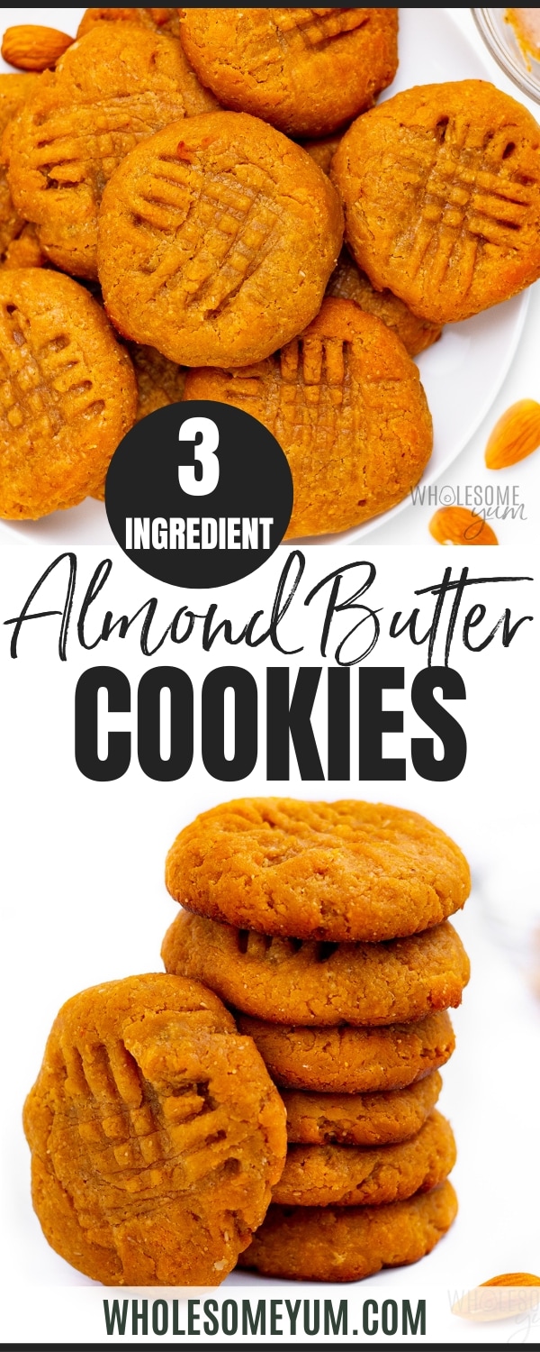 Almond Butter Cookies Recipe Pin.