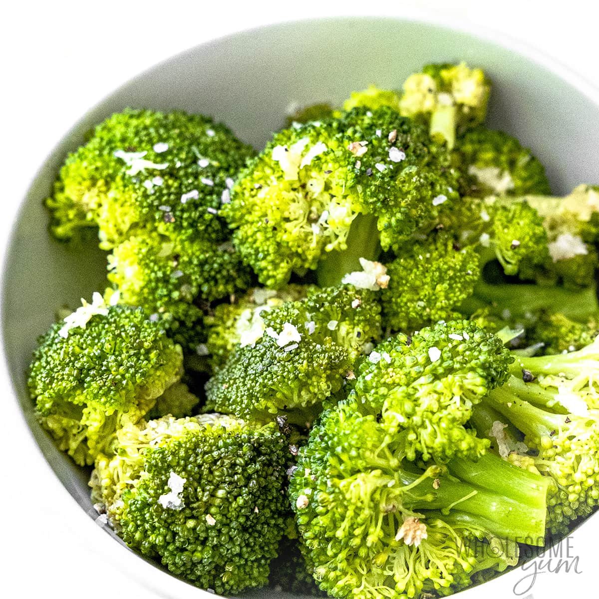 Finished Instant Pot broccoli with garlic.