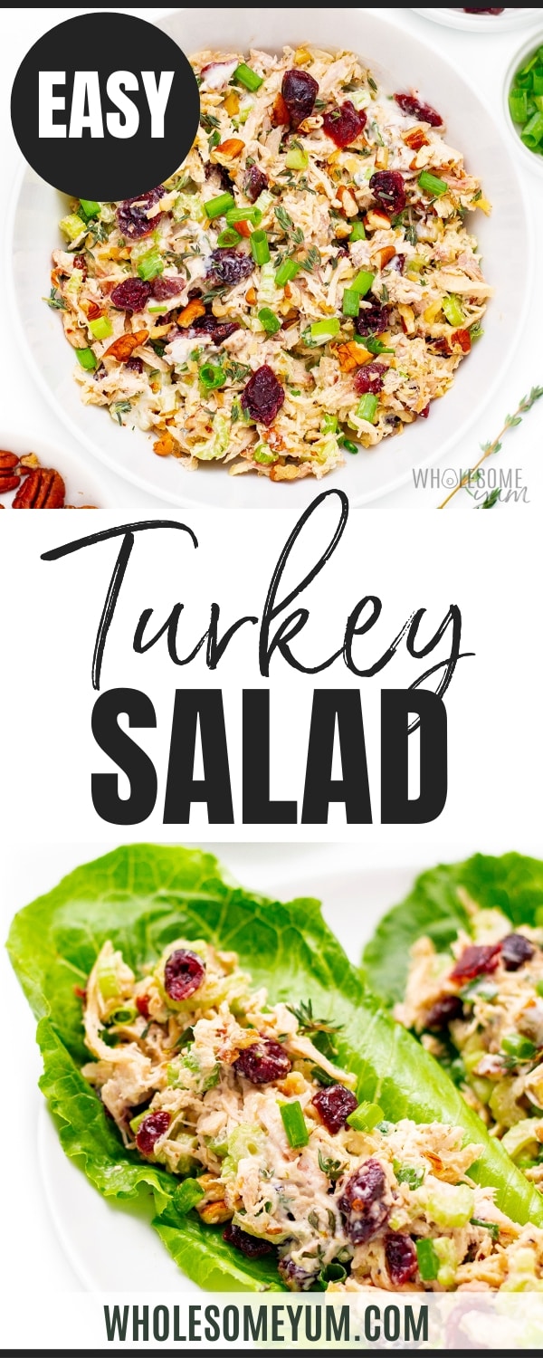 Turkey salad recipe pin.