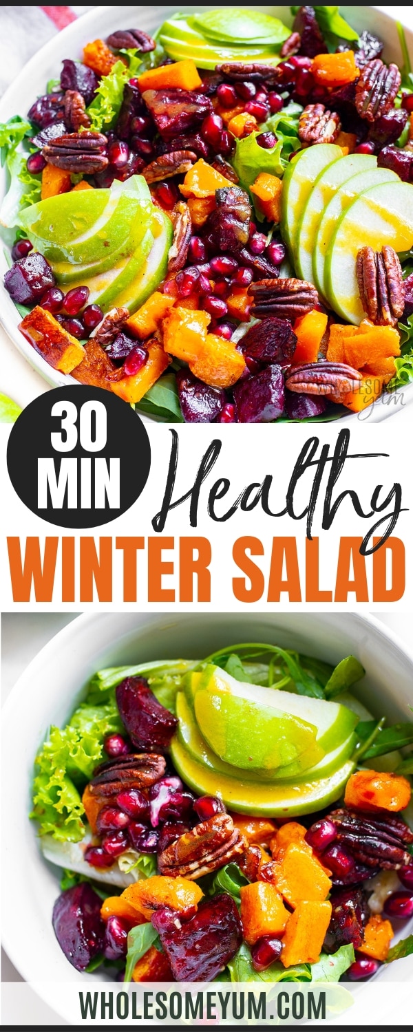 Winter salad recipe pin.
