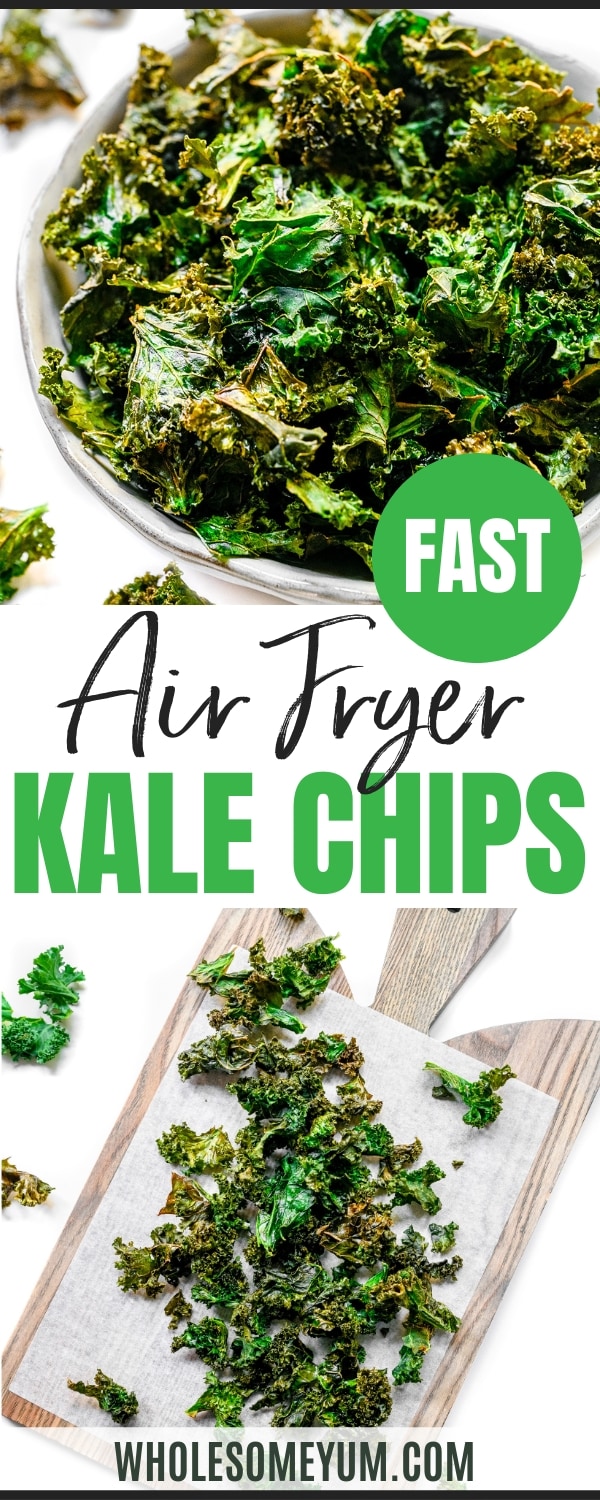 Air fryer kale chips recipe.