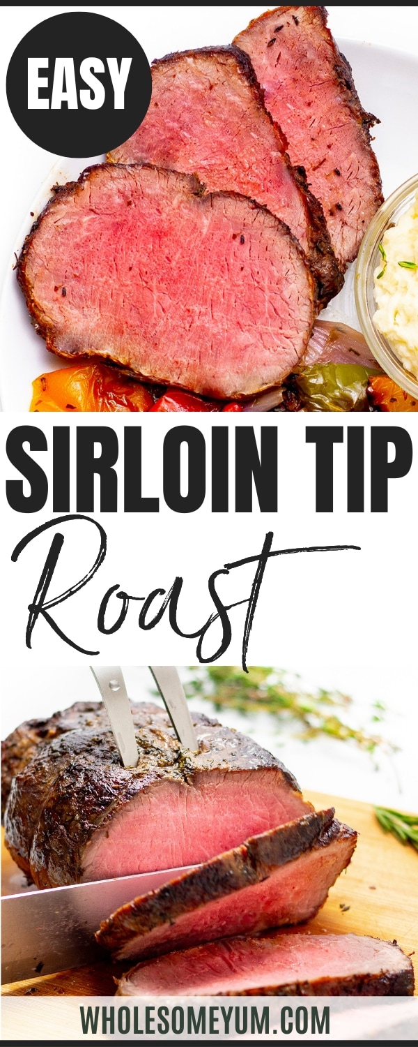 Sirloin tip roast recipe pin.