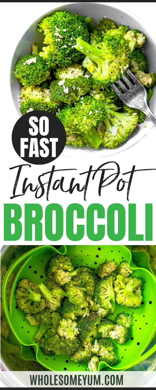 Instant Pot broccoli recipe pin.