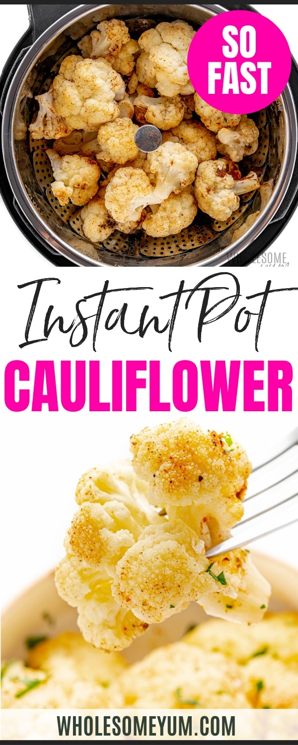 Instant Pot cauliflower recipe pin.