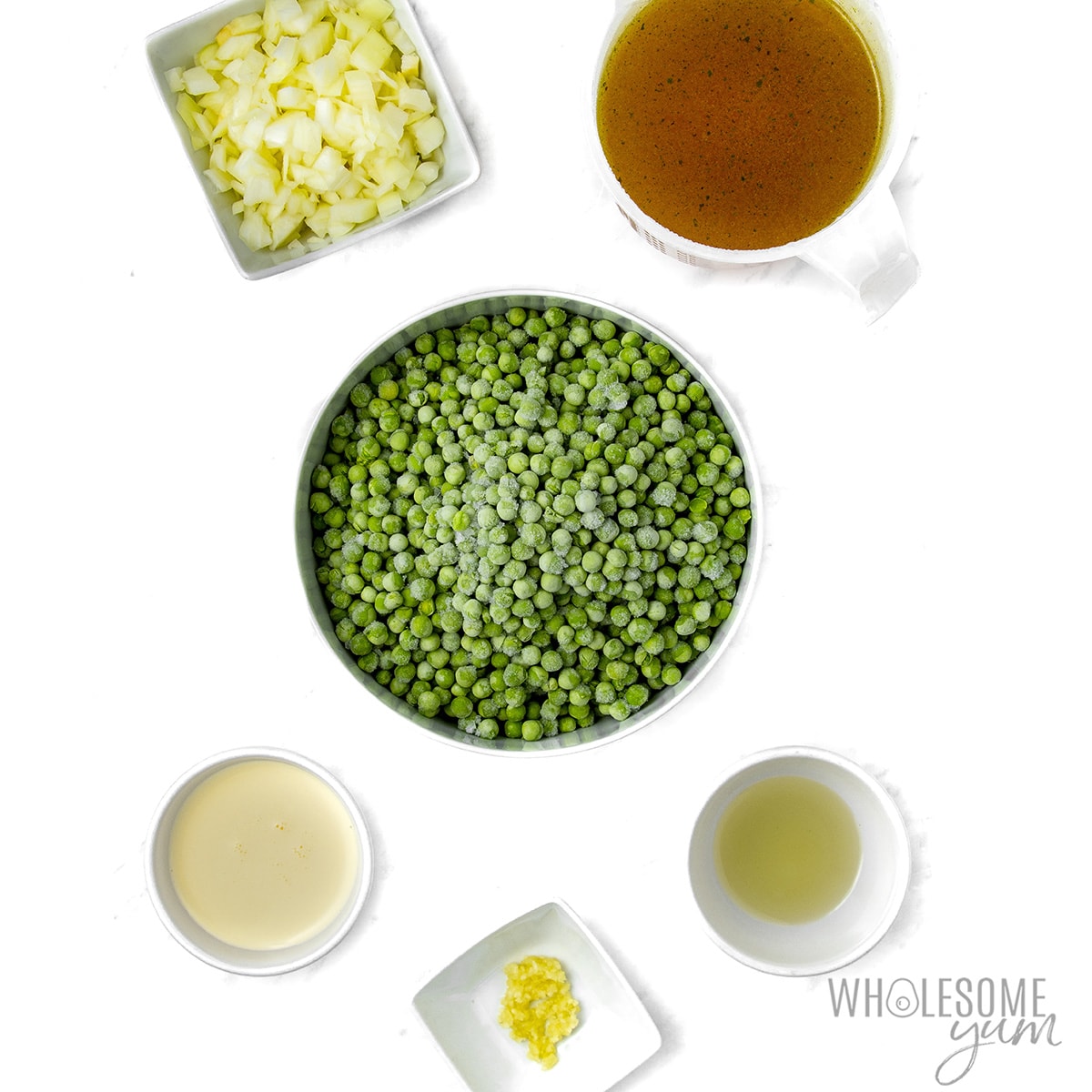 Pea soup ingredients.