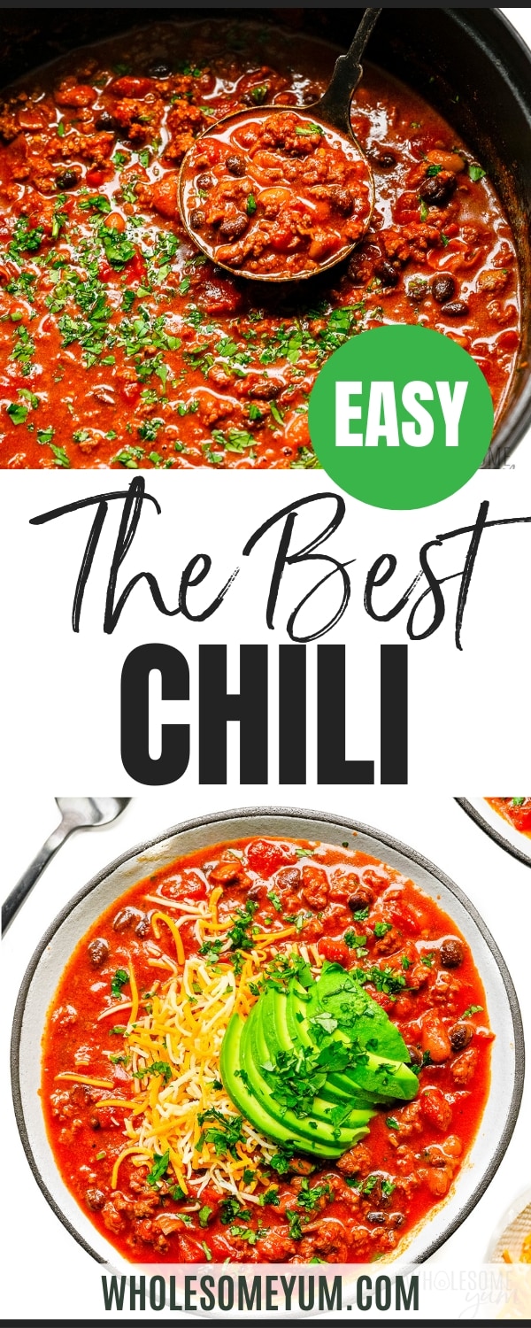 The best chili recipe pin.