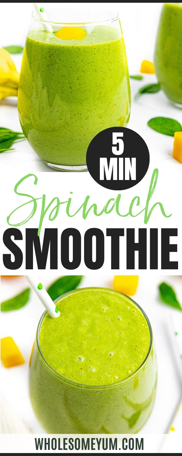 Spinach Smoothie Recipe Pin.