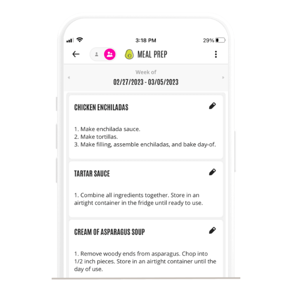 Wholesome Yum app with meal prep tips.