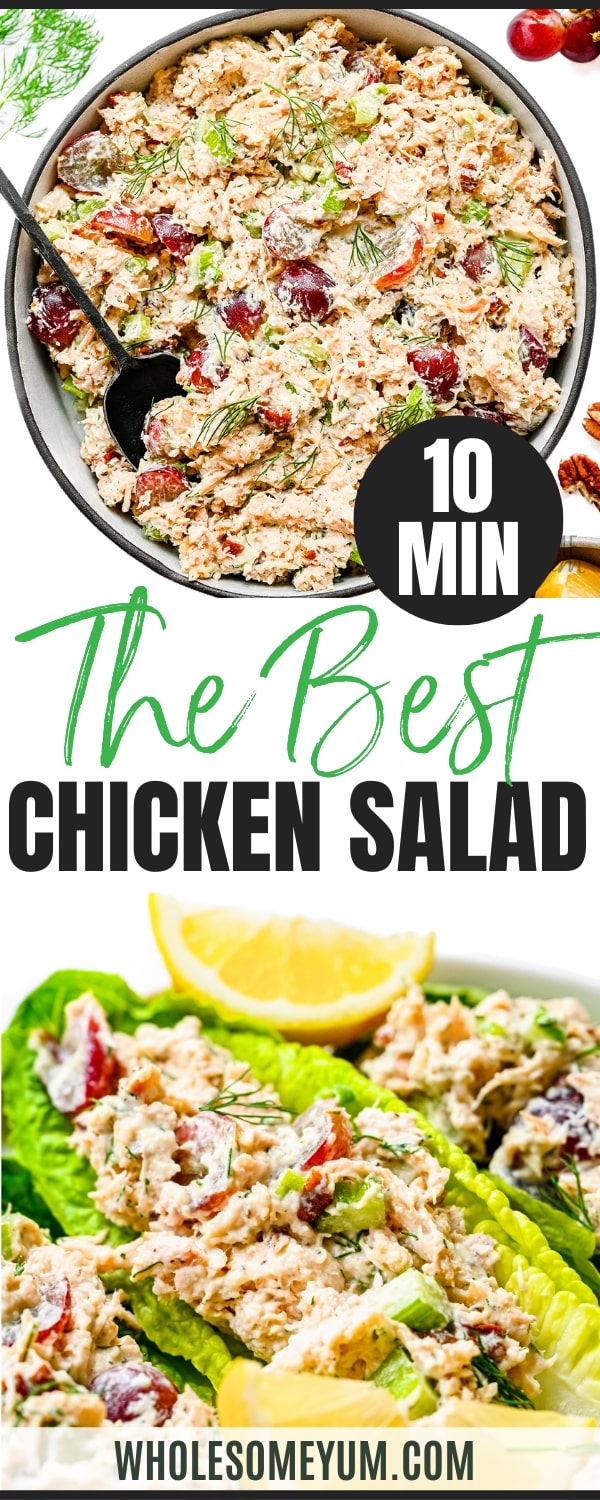 Best chicken salad recipe pin.