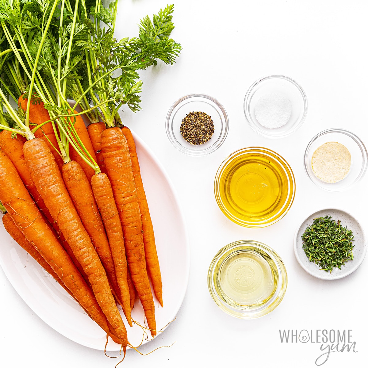 Roasted Carrots Recipe Ingredients.