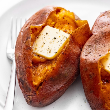 Instant Pot sweet potatoes up close.