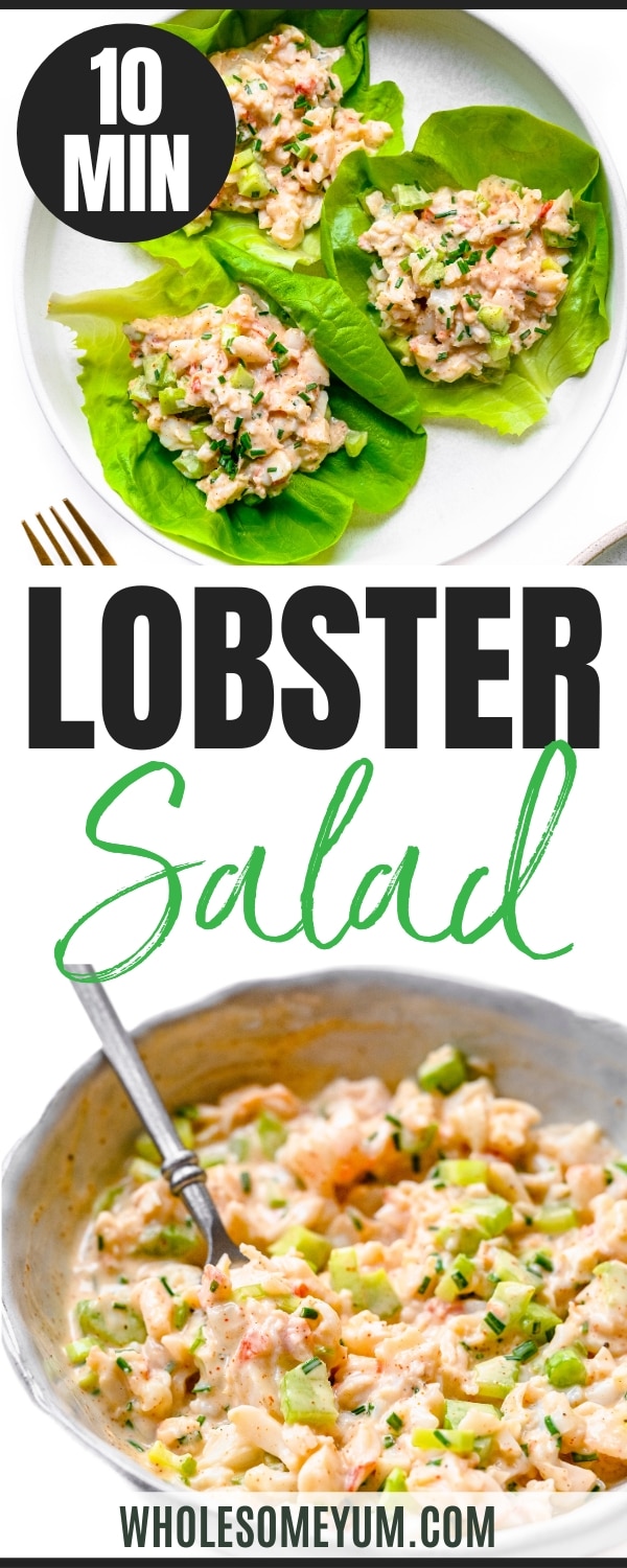 Lobster salad recipe pin.
