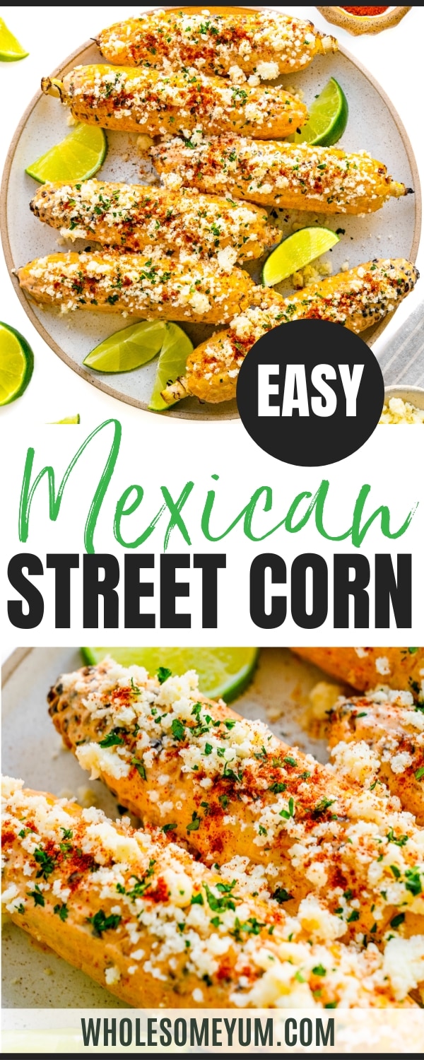 Mexican street corn recipe pin.