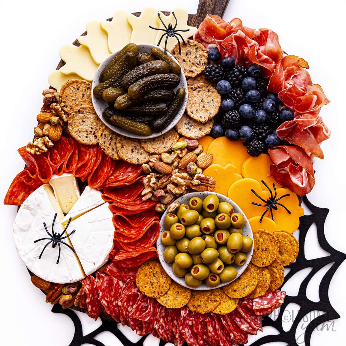 Halloween Charcuterie Board comes fully assembled.