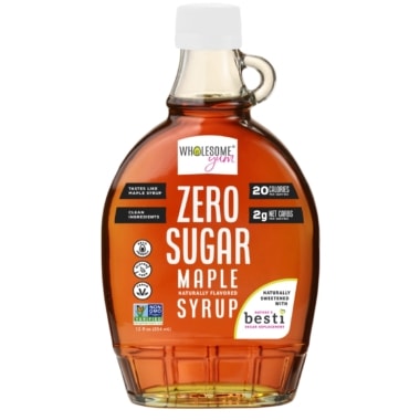 Zero Sugar Maple Syrup bottle.