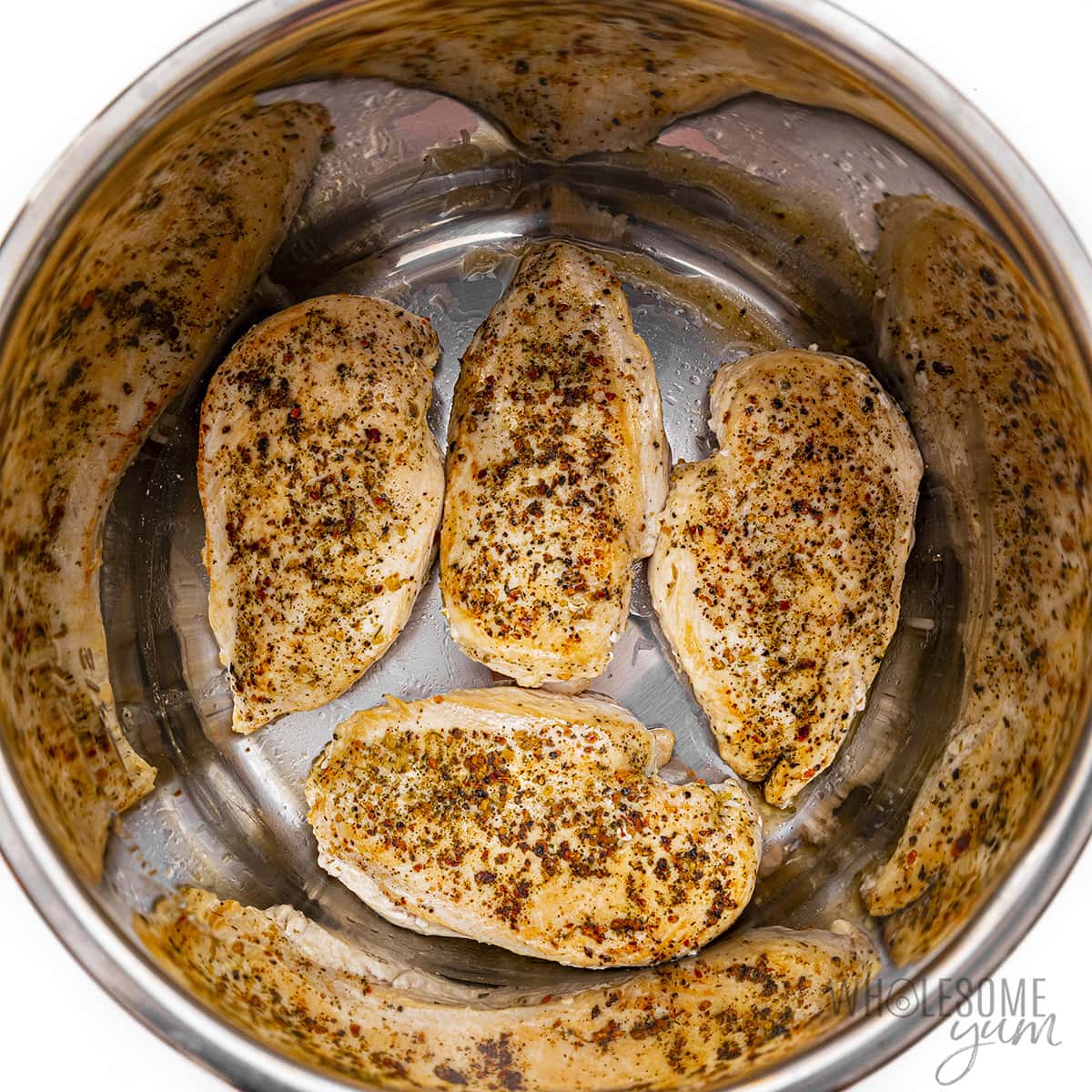 Seared chicken in the Instant Pot.