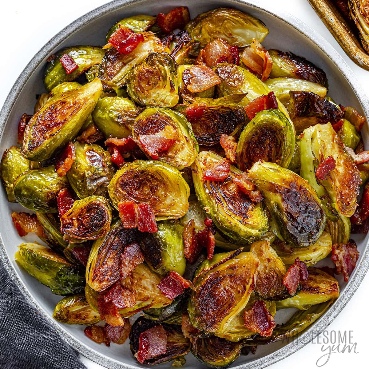 Brussels Sprouts with Bacon (Quick and Crispy!)