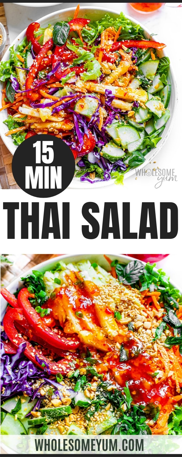 Thai salad recipe pin.