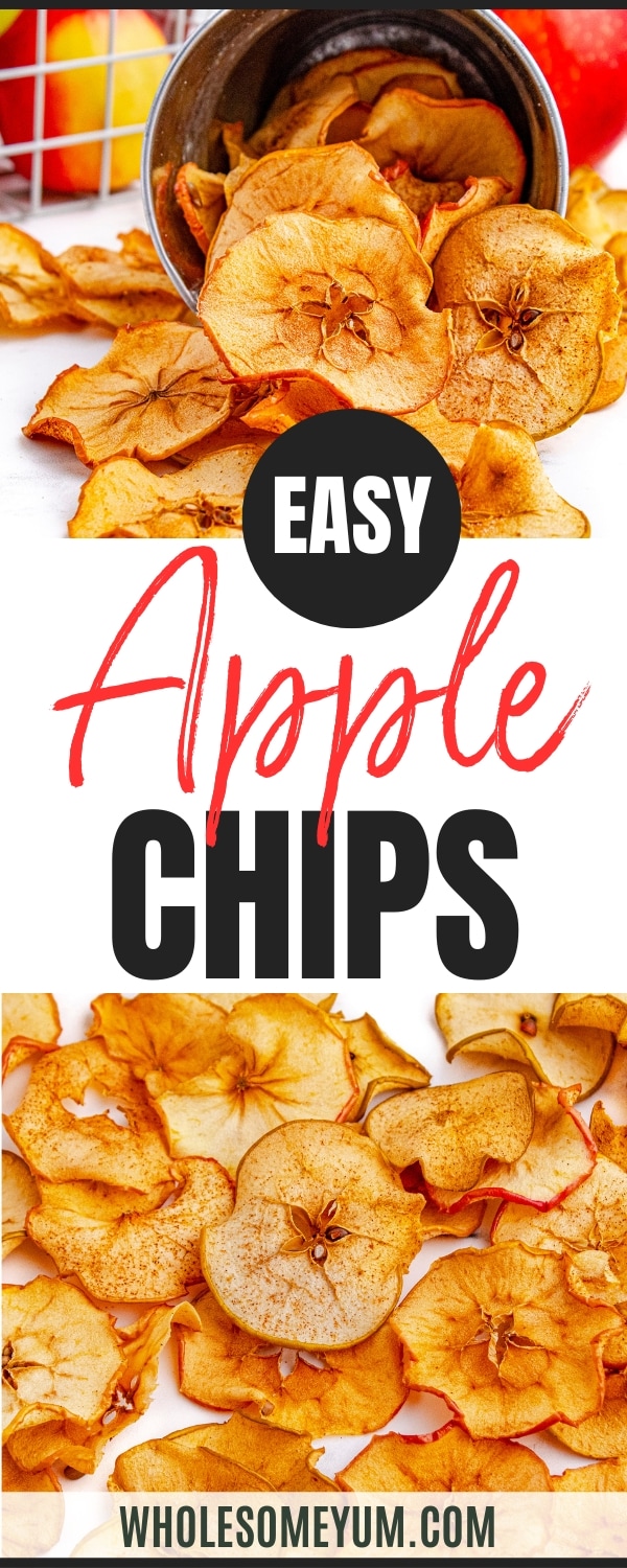 Apple chips recipe pin.