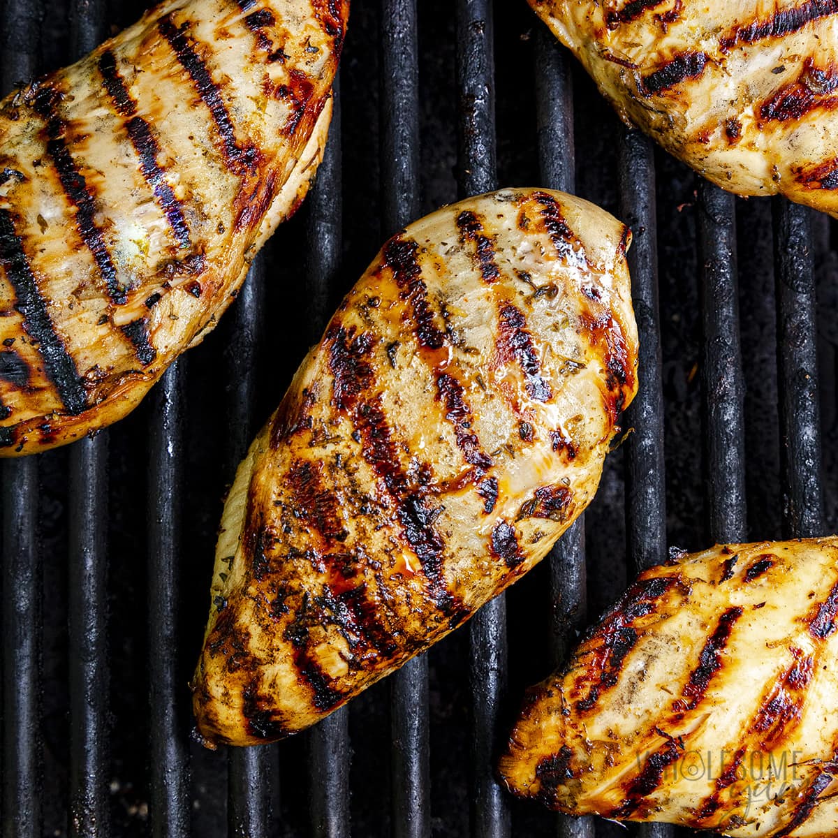 Chicken breast on the grill.