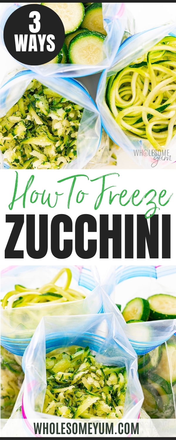 How to freeze zucchini - pin.