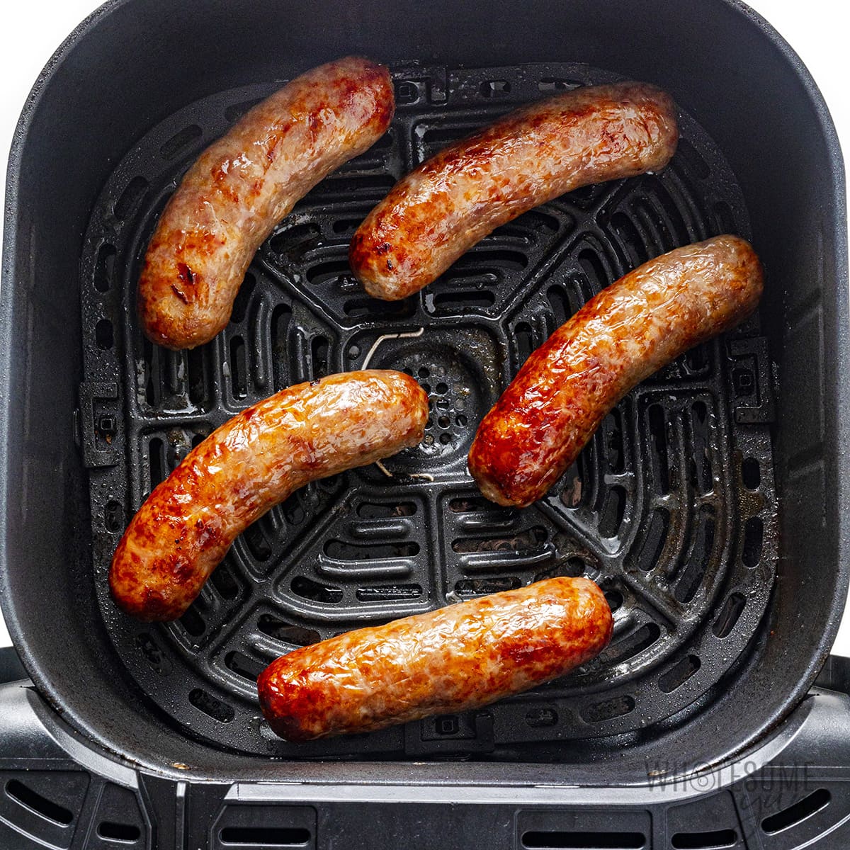 Cooked brats in the air fryer.