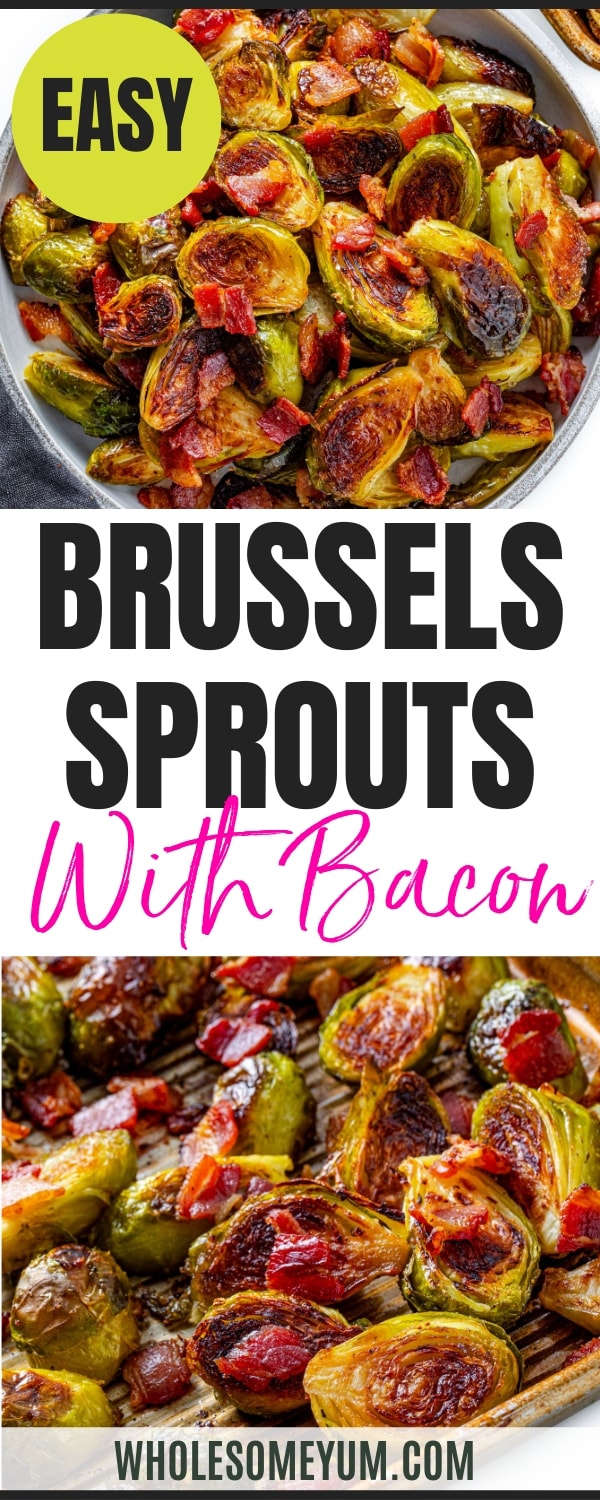 Bacon Brussels Sprouts Recipe Pin.