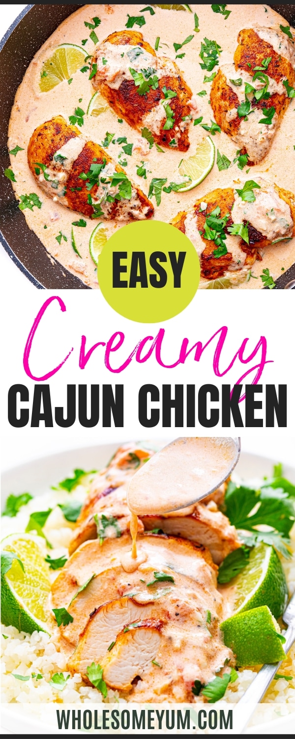 Cajun Chicken Recipe Pin.