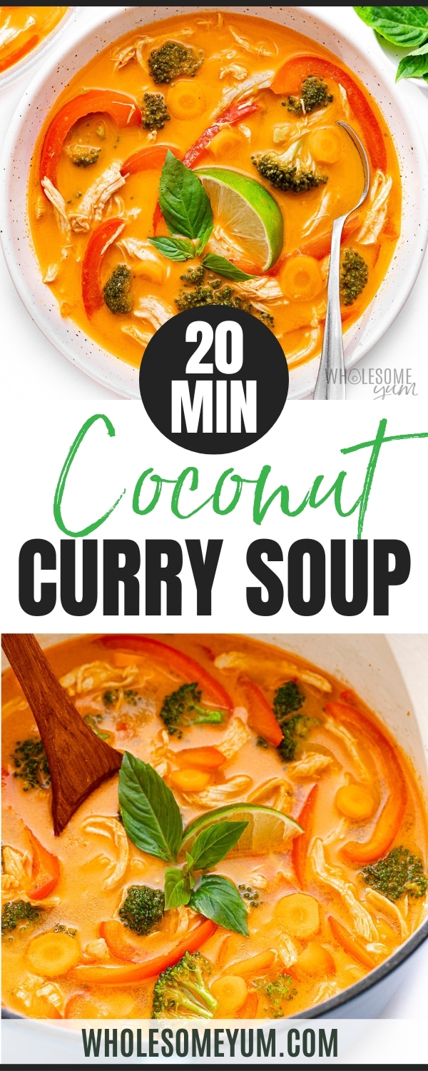 Coconut Curry Soup Recipe Pin.