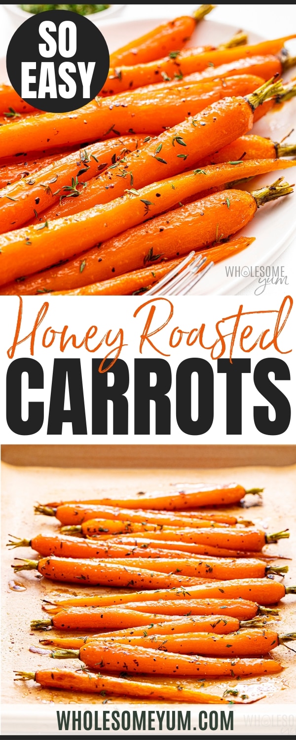 Honey Roasted Carrots Recipe Pin.