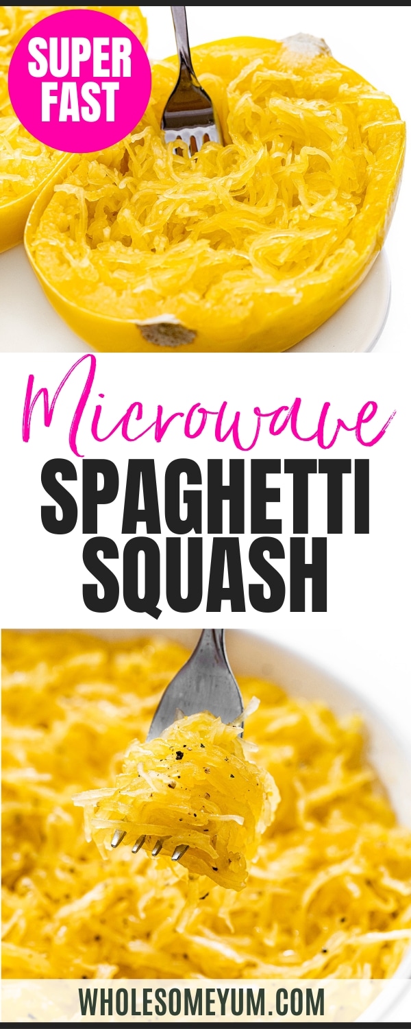 Microwave Spaghetti Squash Recipe Pin.