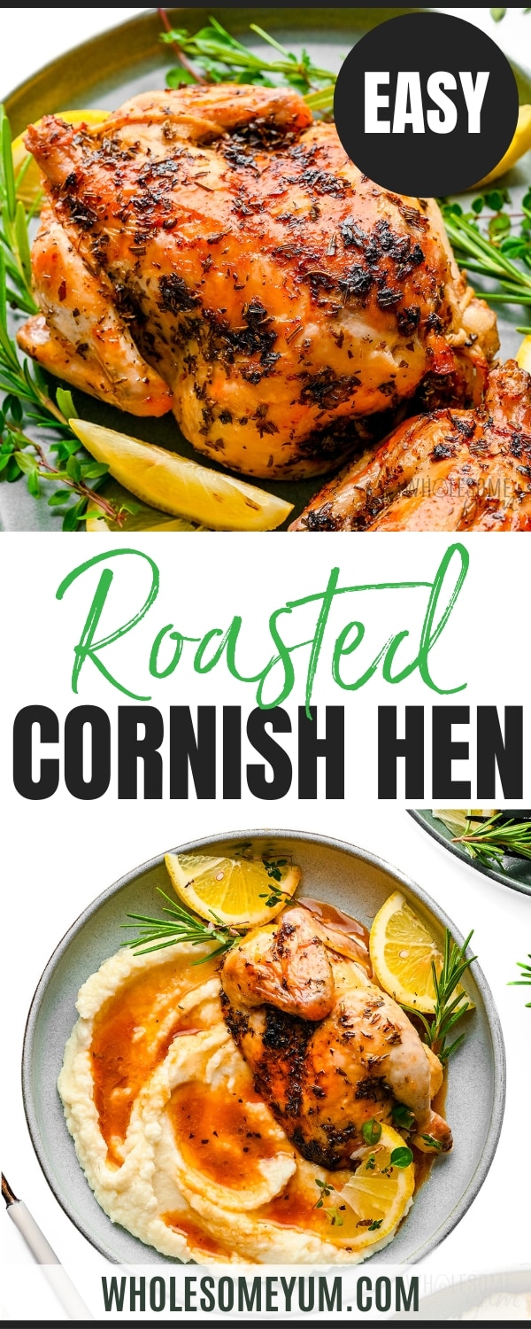 Cornish Hen Recipe Pin.