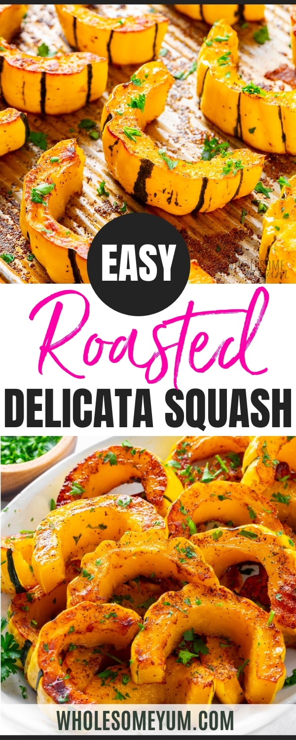 Roasted Delicata Squash Recipe Pin.