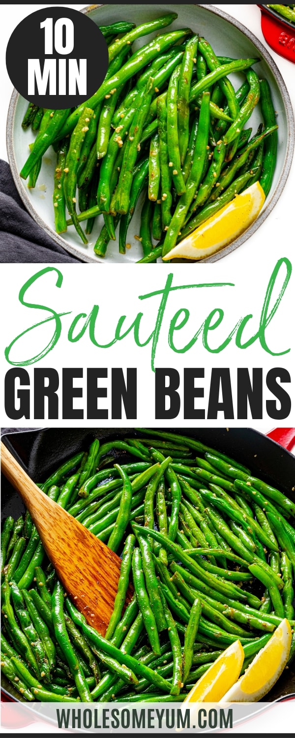 Sautéed Green Beans Recipe Pin.