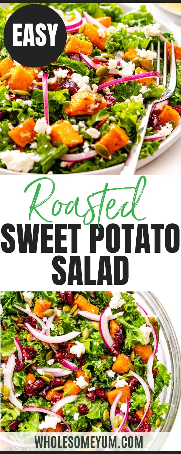 Sweet potato salad recipe pin.