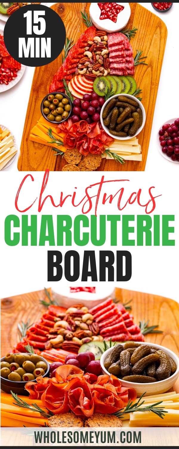 Christmas charcuterie board pin.