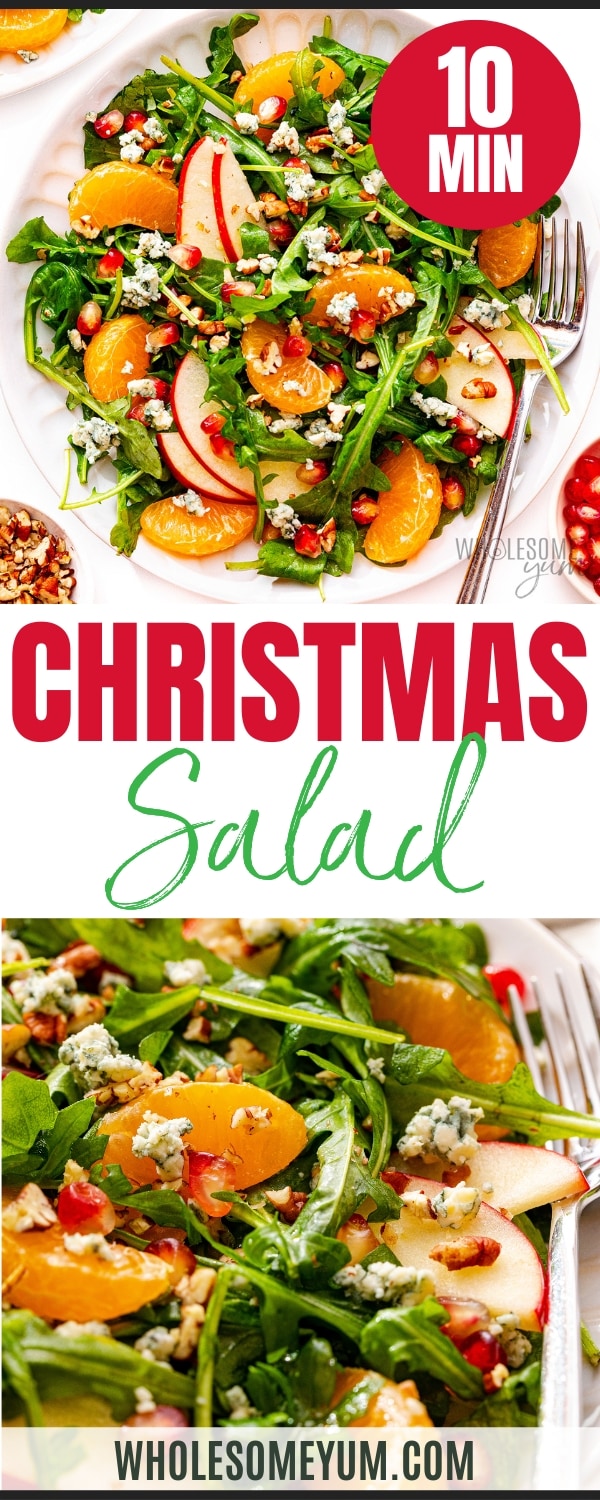 Christmas salad recipe pin.