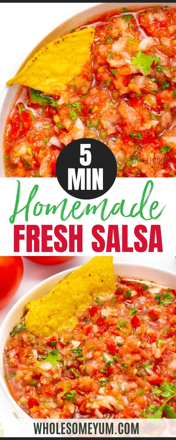 Fresh salsa recipe pin.